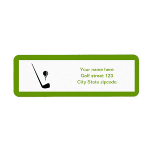 Golf Club und Kugel schwarz, grüne Gewohnheit