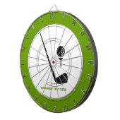 Golf Club und Kugel schwarz, grüne Gewohnheit Dartscheibe (Vorderseite rechts)