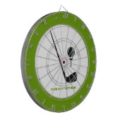 Golf Club und Kugel schwarz, grüne Gewohnheit Dartscheibe (Vorderseite Links)