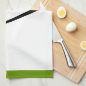 Golf Club und Kugel schwarz, grüne Gewohnheit Handtuch (Viertel Falte)