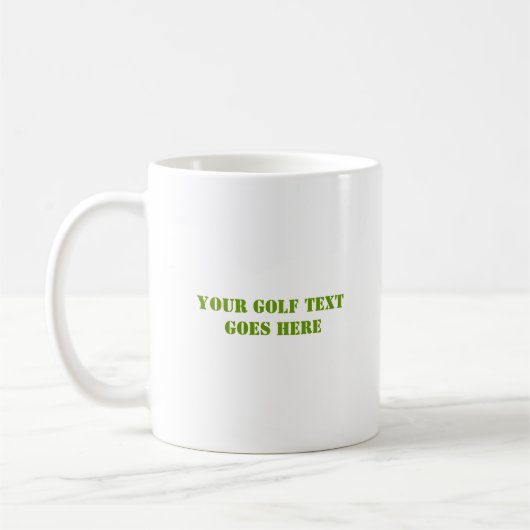 Golf Club und Kugel schwarz, grüne Gewohnheit Kaffeetasse (Links)