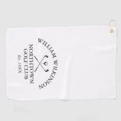 Golf Club und Name des Mitglieds Datum der Gründun Golfhandtuch (Horizontal)