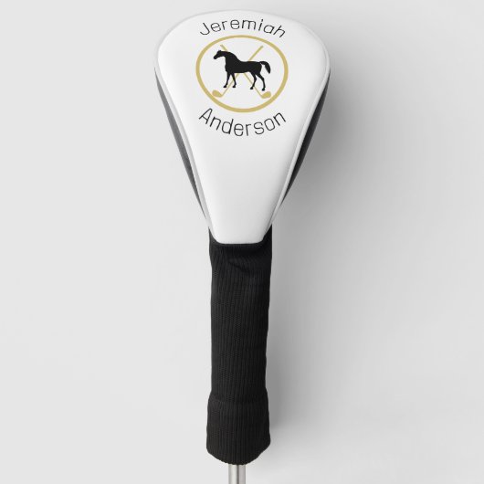 Golf Club und Pferd Personalisiert Golf Headcover (Vorderseite)