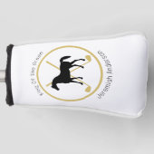 Golf Club und Pferd Personalisiert Headcover (Vorderseite)