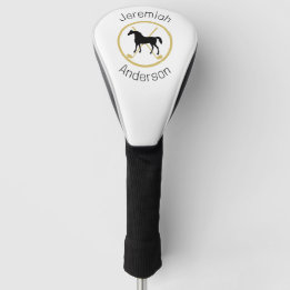 Golf Club und Pferd Personalisiert Headcover
