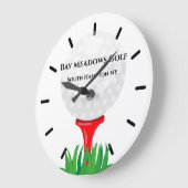 Golf Club Wall Clock, 10" - Round White Große Wanduhr (Winkel)