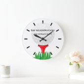 Golf Club Wall Clock, 10" - Round White Große Wanduhr (Zuhause)