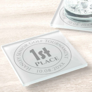 Golf Club Wettbewerb 1. Preis Trophäe Glasuntersetzer