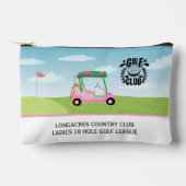 Golf Club Women's League Pink Cart Logo Zubehörtasche (Vorderseite)
