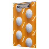 Golf Clubs Art Golf Coach Name für Golfspieler Klemmbrett (Links)