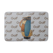 Golf Clubs Bag Tiled Text Design  Badematte (Vorderseite)
