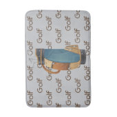 Golf Clubs Bag Tiled Text Design Badematte (Vorderseite Vertikal)