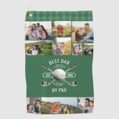 Golf Clubs & Ball 10 Fotos Bester Vater Par Golfhandtuch (Vorderseite)