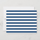Golf Clubs Blue Striping Wedding RSVP Card 4.25x5. Karte (Rückseite)