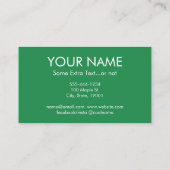 Golf Clubs Business Cards - Red Green Blue Visitenkarte (Rückseite)
