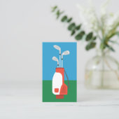 Golf Clubs Business Cards - Red Green Blue Visitenkarte (Stehend Vorderseite)