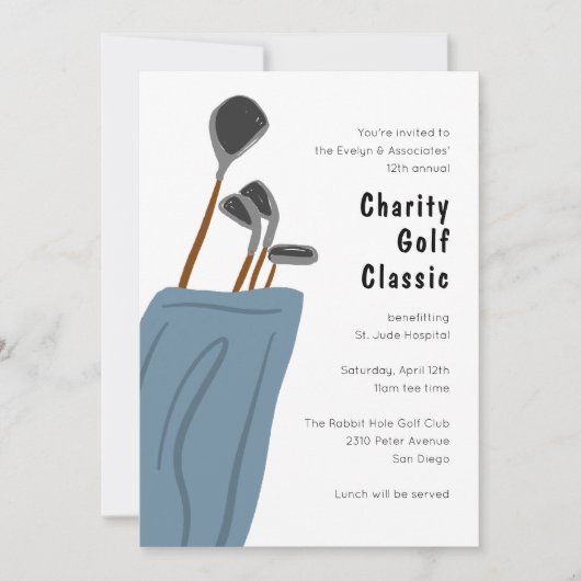 Golf Clubs Event Einladung (Vorderseite)