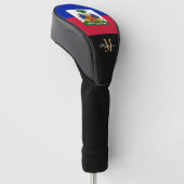Golf Clubs für mit Monogramm und Haitis Flag Headcover (angewinkelt)