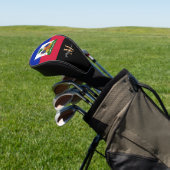 Golf Clubs für mit Monogramm und Haitis Flag Headcover (In SItu)