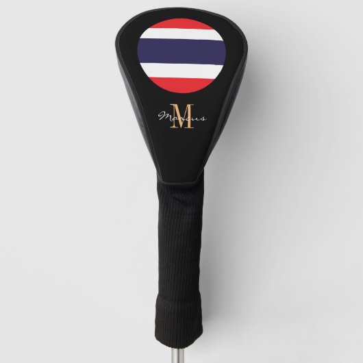 Golf Clubs für mit Monogramm und thailändische Fah Golf Headcover (Vorderseite)