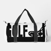 Golf, Clubs, Golfer, Schwarz & Weiß Duffle Bag (Vorderseite)