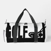 Golf, Clubs, Golfer, Schwarz & Weiß Duffle Bag (Rückseite)