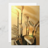 Golf Clubs in Bag Einladung (Vorne/Hinten)