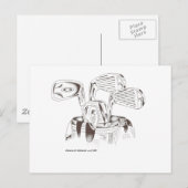 Golf Clubs in Black & White Postkarte (Vorne/Hinten)
