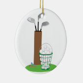 Golf Clubs Keramik Ornament (Rechts)