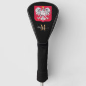Golf Clubs mit mit Monogramm und polnischer Flagge Headcover (Vorderseite)