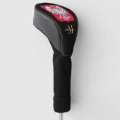 Golf Clubs mit mit Monogramm und polnischer Flagge Headcover (angewinkelt)