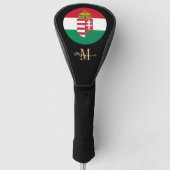 Golf Clubs mit mit Monogramm und ungarischer Flagg Golf Headcover (Vorderseite)