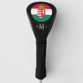 Golf Clubs mit mit Monogramm und ungarischer Flagg Golf Headcover