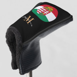 Golf Clubs mit mit Monogramm und ungarischer Flagg Headcover
