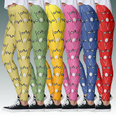Golf Clubs Muster orange gelb sportlich Leggings