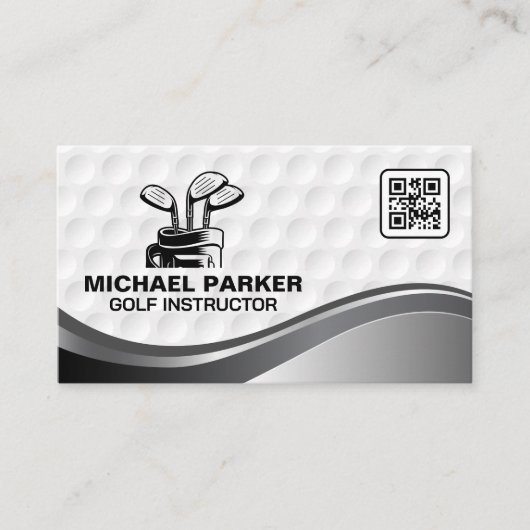 Golf Clubs | QR-Code Visitenkarte (Vorderseite)