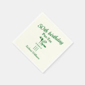 Golf Clubs Themed Par Tee 50th Birthday Party Serviette (Ecke)