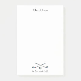 Golf Clubs und Ball Golfers Post-it Klebezettel