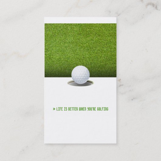 Golf Coach | Beruflicher Golflehrer Visitenkarte (Rückseite)