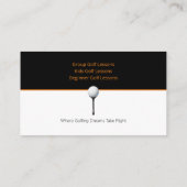 Golf Coach | Beruflicher Golflehrer Visitenkarte (Rückseite)