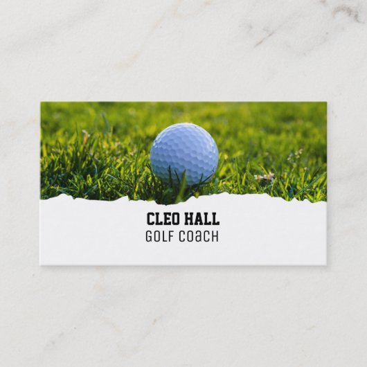 Golf Coach Business Card Visitenkarte (Vorderseite)