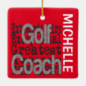 Golf Coach Extraordinaire CUSTOM Keramikornament (Rückseite)