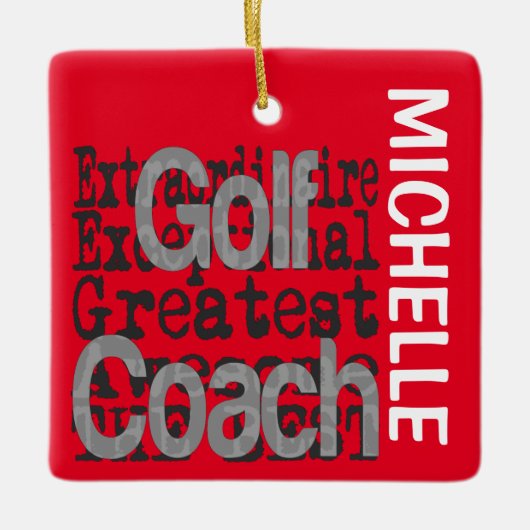 Golf Coach Extraordinaire CUSTOM Keramikornament (Vorderseite)