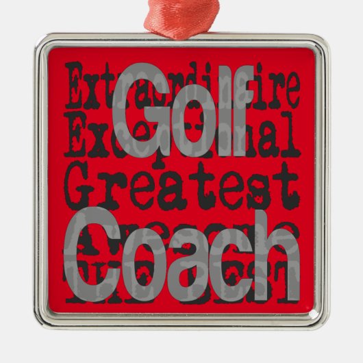 Golf Coach Extraordinator Ornament Aus Metall (Vorne)
