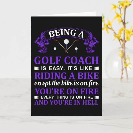 Golf Coach Geschenk Karte (Gelbe Blume)