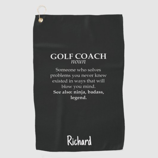 Golf Coach Gifts Funny Golfer Trainer Teacher Golfhandtuch (Vorderseite)