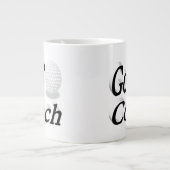 Golf Coach Halbtext Riesenkaffee Tasse (Vorderseite)
