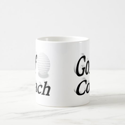 Golf Coach Halbtext Tasse (Mittel)