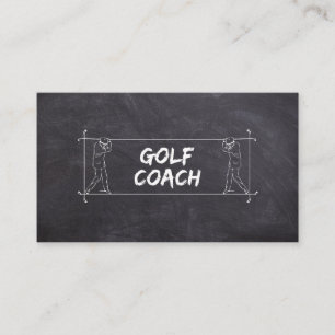 Golf Coach Lehrer Unterricht Trainer Anweisung  Visitenkarte