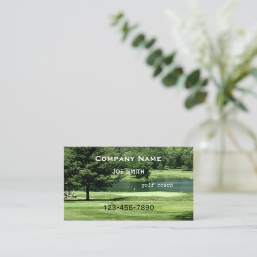 Golf Coach oder Instructor Business Card Visitenkarte (Stehend Vorderseite)